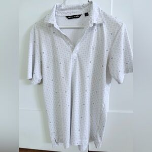 Travis Mathew White Printed Polo / Golf Shirt - Men's S